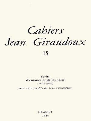 cover image of Cahiers numéro 15